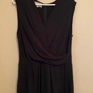 Black cropped lightweight  jumpsuit, size 14 - good condition